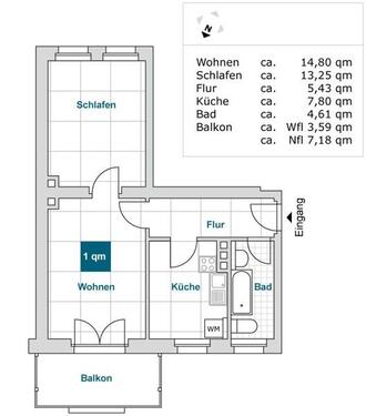 Foto - 2 Zimmer Etagenwohnung zur Miete in Dresden