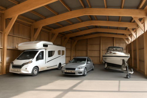 Foto - Hallen Stellplatz für Wohnmobil Boot Anhänger Motorrad