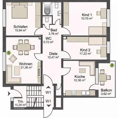 Foto - Wohnung in Rees zu vermieten - alle Fenster & Terrassentür neu“ ✅
