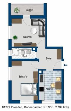 Foto - 2 Zimmer Etagenwohnung zur Miete in Dresden
