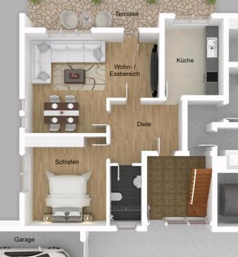 Foto - gepflegte 2,5 Zimmer Einliegerwohnung mit gr. Terasse