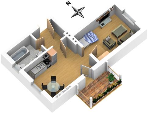 Foto - Erdgeschoßwohnung in Magdeburg zur Miete