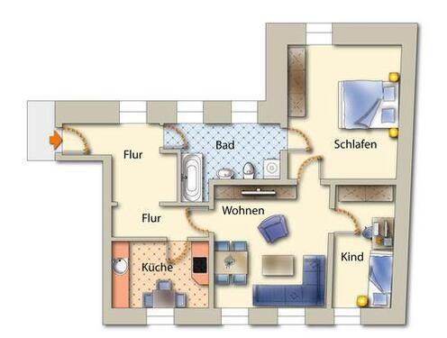 Foto - Etagenwohnung zur Miete in Freiberg