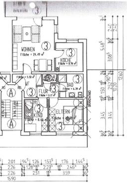 Foto - 3 Zimmer Etagenwohnung zur Miete in Haibach