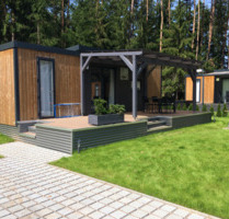 Modernes Mobilheim am See mit Fass-Sauna und Whirlpool (WA104) - Wackersdorf