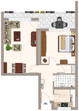 Foto - Frei für zwei ! gut geschnittene 2-Zimmer-Wohnung mit Balkon in Bonnenbroich - Geneicken