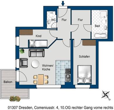 Foto - Etagenwohnung in Dresden zur Miete