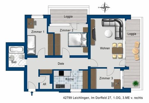 Foto - 3 Zimmer Etagenwohnung zur Miete in Leichlingen (Rheinland)