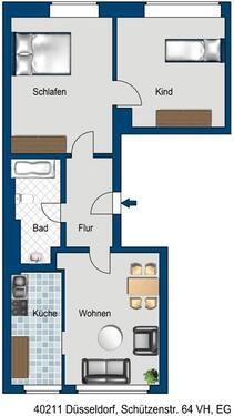 Foto - Mittendrin. 3-Zimmer-Wohnung auf der Schützenstraße mit neuem Bad und Einbauküche