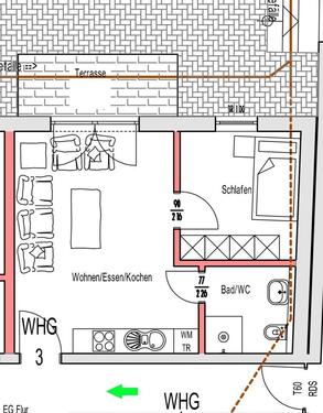 Foto - Schöne 2-Zimmer Erdgeschosswohnung mit Terasse