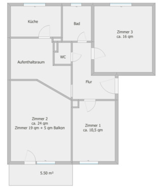 Foto - 3 Zimmer Etagenwohnung in Stuttgart