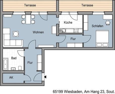 Foto - 2 Zimmer Etagenwohnung zur Miete in Wiesbaden