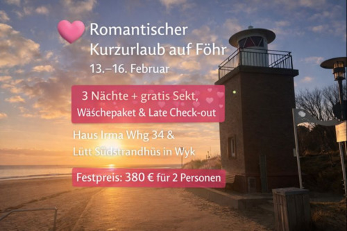 Foto - Valentinstag auf Föhr – Romantischer Kurzurlaub zu zweit