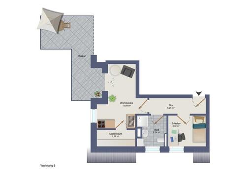 Foto - Neubauwohnung DG Whg. 6 - 2 Zimmer Sophienstraße Diepholz