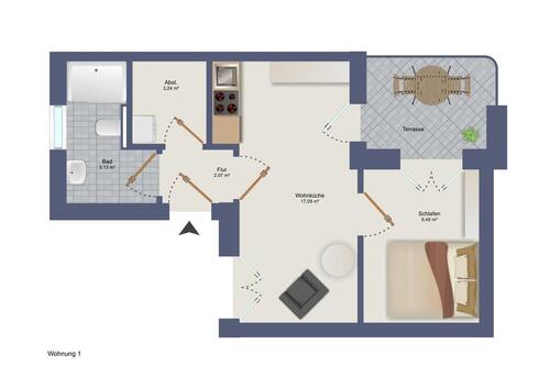 Foto - Neubauwohnung EG Whg. 1 - 2 Zimmer , Sophienstraße Diepholz