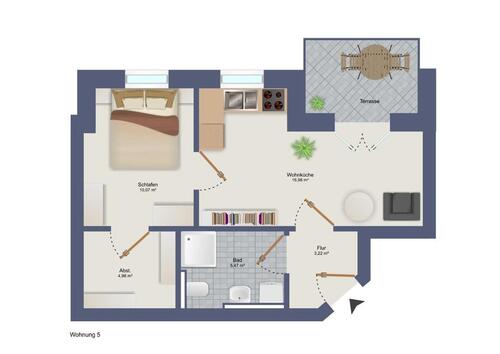 Foto - Neubauwohnung EG Whg. 5 - 2 Zimmer Sophienstraße Diepholz 812