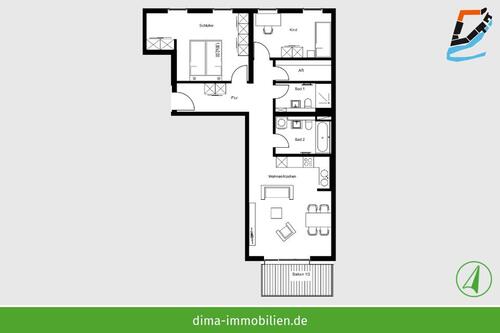 Foto - Etagenwohnung zur Miete in Schkeuditz