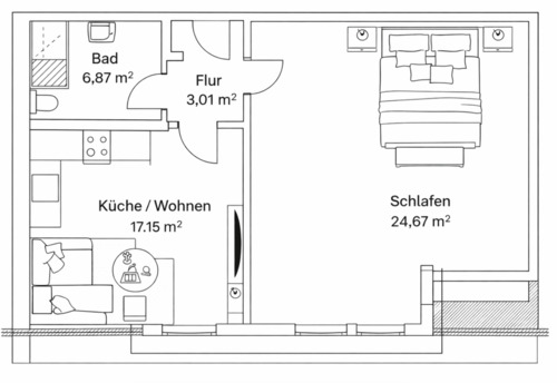 Foto - 2-Zimmer DG-Wohnung in Otter – frisch renoviert mit neuer Küche a