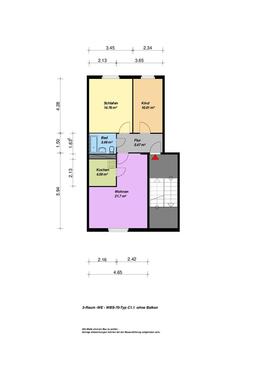 Foto - Etagenwohnung in Neubrandenburg zur Miete