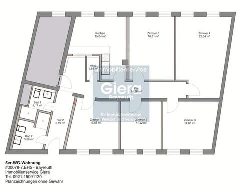 Foto - 1 Zimmer Etagenwohnung in Bayreuth