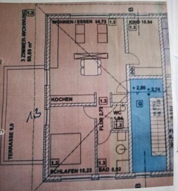 Foto - Eigentumswohnung 3 ZKB, 82qm, Balkon, Garage, Keller, ab sofort