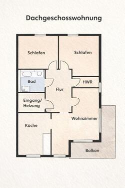 Foto - Dachgeschosswohnung in Oldenburg- Bürgerfelde ab 1.5.