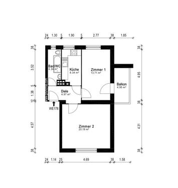 Foto - 2 zimmer in zehlendorf als wg - 750,00 EUR Kaltmiete,