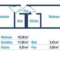 Neu sanierte 2-Raum-Wohnung - 230,00 EUR Kaltmiete, in Reichenbach im Vogtland (PLZ: 08468)
