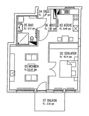 Foto - 2-Zimmer Seniorenwohnung mit Balkon Seniorenresidenz Lilienpalais