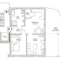 Erdgeschosswohnung mit Balkon - 1.050,00&nbsp;EUR Kaltmiete, ca.&nbsp; 106,51&nbsp;m&sup2; in Büchlberg (PLZ: 94124)