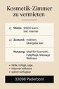 Foto - Kosmetik-Zimmer zu vermieten – ab 500 € warm inkl. WLAN