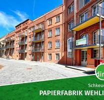 ERSTBEZUG sanierte Papierfabrik | MINI-LOFT mit West-Terrasse, Duschbad, HWR, TG-Stellplatz u.v.m. - Schkeuditz