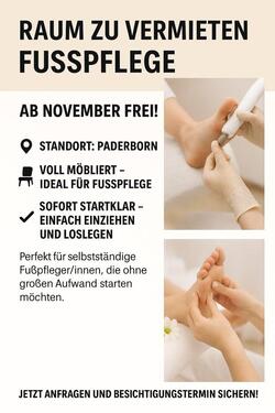 Foto - Raum zur Miete Fußpflege & Kosmetik in Paderborn Innenstadt