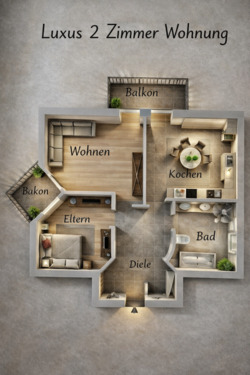 Foto - 2 Zimmer Dachgeschoßwohnung in Hünfeld