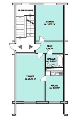Foto - Zuhause fühlen: günstige 2-Zimmer-Wohnung