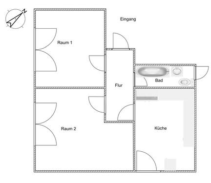 Foto - gut geschnittene 2-Zimmer-Wohnung zu vermieten