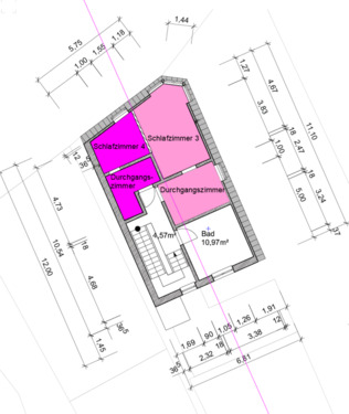 Foto - 6 ZKB WG Mitarbeiterwohnung in Bensheim 4 Schlafzimmer