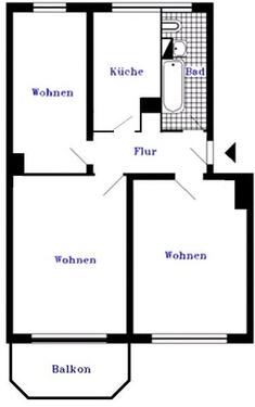 Foto - 2.5 Zimmer Etagenwohnung zur Miete in Thale