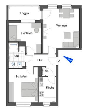 Foto - 3 Zimmer Etagenwohnung in Bensheim