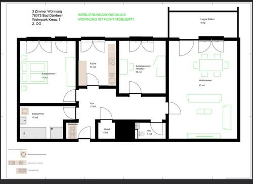 Foto - Etagenwohnung zur Miete in Bad Dürrheim