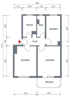 Foto - 2.5 Zimmer Etagenwohnung zur Miete in Thale