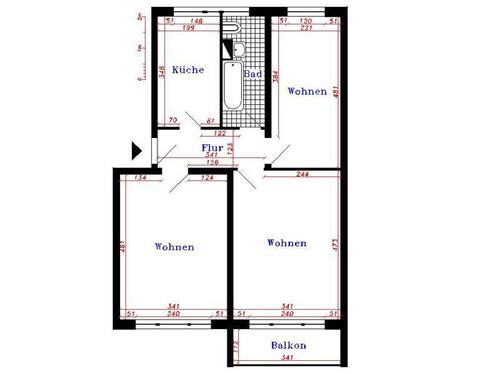 Foto - 2.5 Zimmer Etagenwohnung zur Miete in Thale