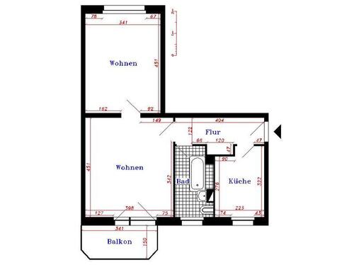 Foto - 2 Zimmer Etagenwohnung zur Miete in Thale