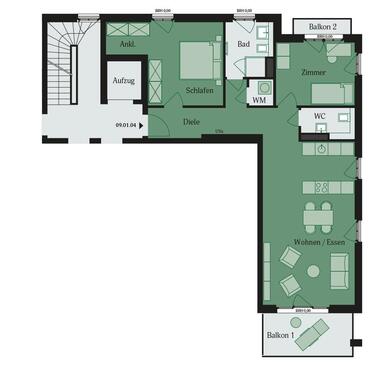 Foto - Etagenwohnung in Mühlheim am Main