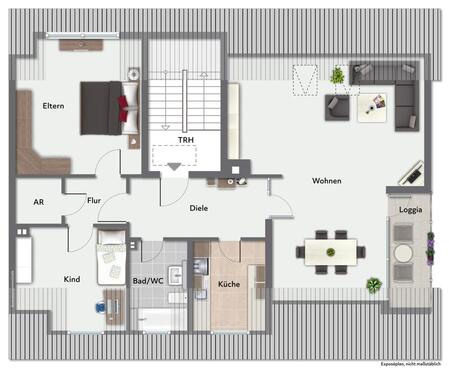 Foto - 3.5 Zimmer Dachgeschoßwohnung in Dortmund