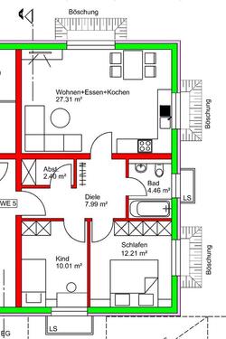 Foto - Neubau-ERSTBEZUG- 3 Zimmer Wohnung in Bürstadt zu vermieten