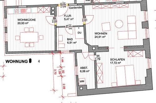 Foto - 3 Raumwohnung - 600,00&nbsp;EUR Kaltmiete, ca.&nbsp; 82,00&nbsp;m&sup2;