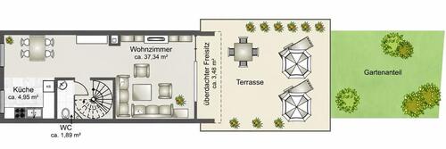 Foto - 5 Zimmer Maisonettenwohnung zum Kaufen in Augsburg