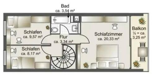 Foto - 5 Zimmer Maisonettenwohnung in Augsburg