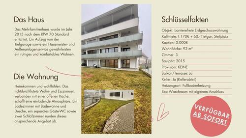 Foto - 3 Zimmer Etagenwohnung zur Miete in Aalen